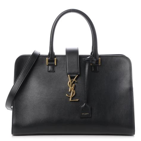 cabas ysl small in smooth leather|SAINT LAURENT Smooth Calfskin Small Monogram Cabas .